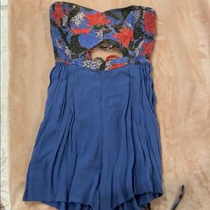 Free people strapless romper